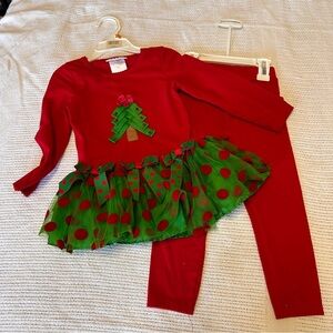 Toddler Girls 3T Christmas outfit (2 pieces) Holiday Photo’s Party Tulle Tutu